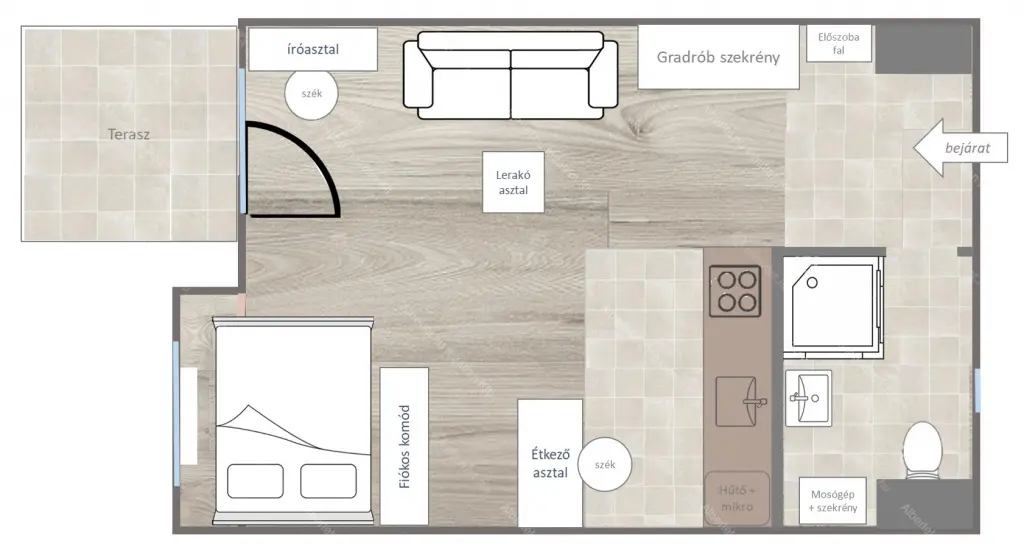 Kiadó albérlet 240000 Ft/hó áron: Budapest, XI. kerület  Pálinkás Antal utca. Mérete: 33 nm, 1 szobás | Alberlet.hu - 6688266