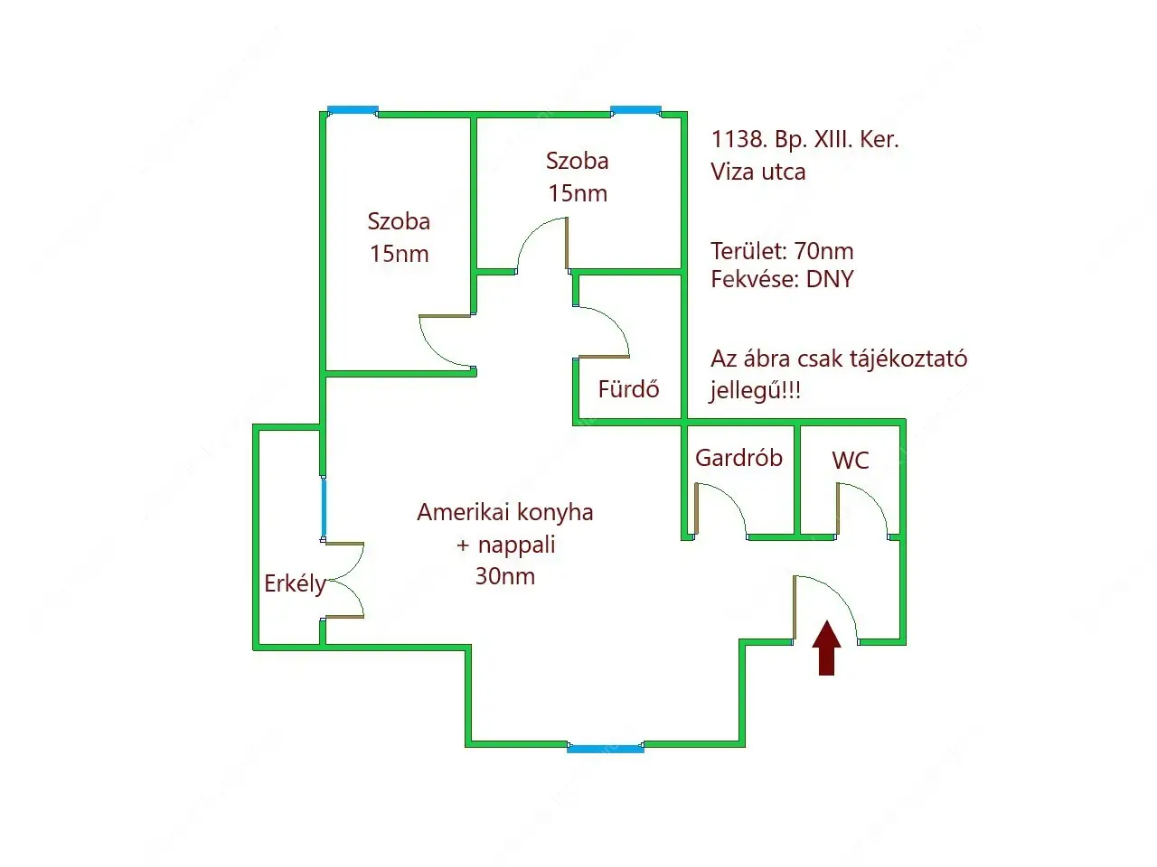 Kiadó albérlet 440000 Ft/hó áron: Budapest, XIII. kerület  Viza utca. Mérete: 70 nm, 3 szobás | Alberlet.hu - 6565441