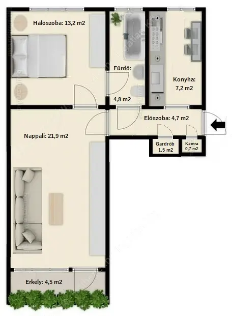 Kiadó albérlet 260000 Ft/hó áron: Budapest, XIV. kerület  Ungvár utca. Mérete: 54 nm, 2 szobás | Alberlet.hu - 6579356
