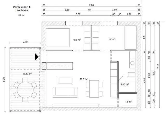 Kiadó albérlet 200000 Ft/hó áron: Budapest, XXIII. kerület  Vezér utca. Mérete: 55 nm, 1 szobás | Alberlet.hu - 6656942